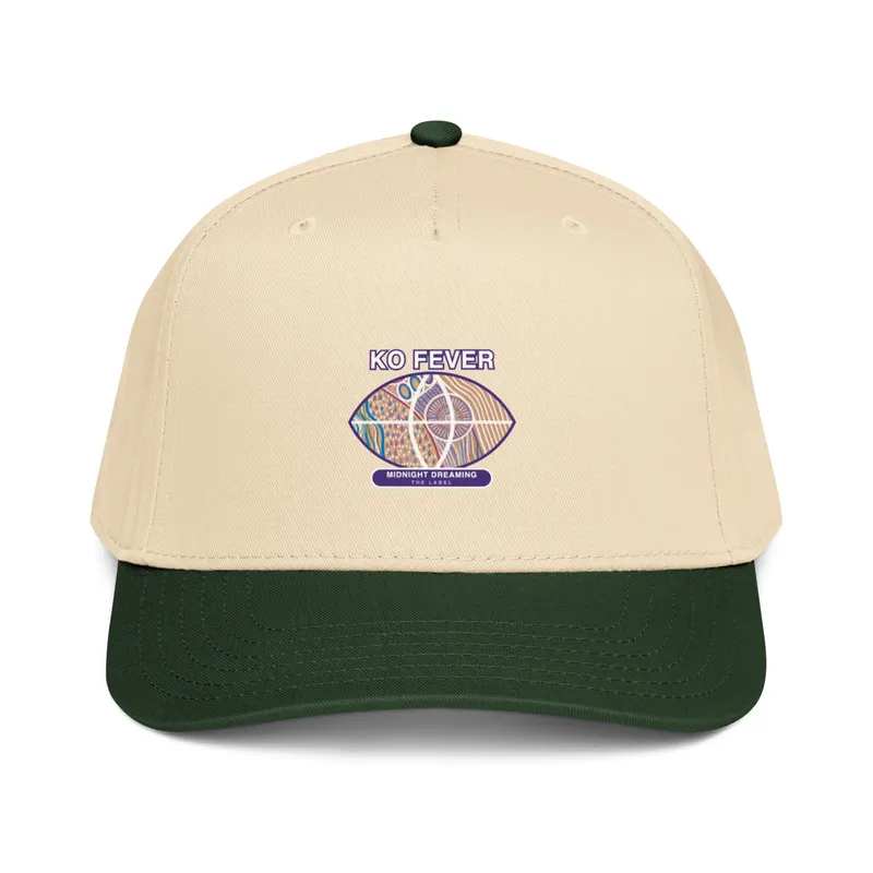 5 panel cap / Dark Green/Natural — Dark Green/Natural