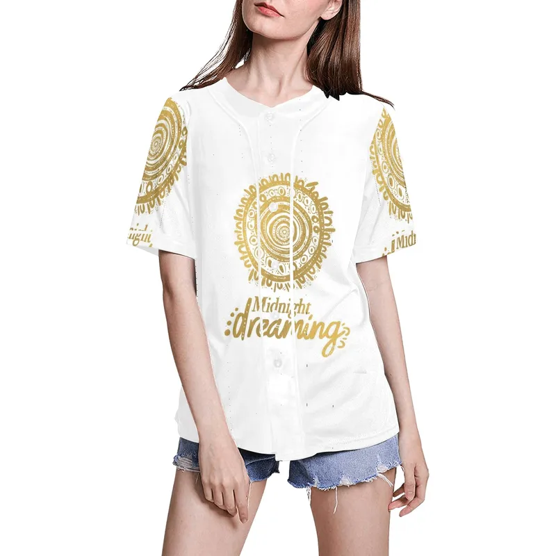All Over Print Baseball Jersey for Women — Midnight Dreaming