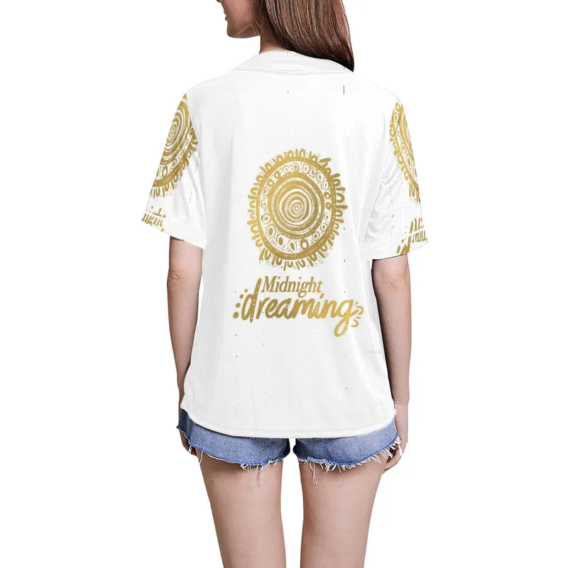 All Over Print Baseball Jersey for Women — Midnight Dreaming