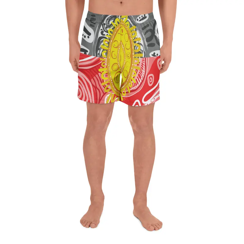 All-Over Print Unisex Athletic Long Shorts / 2XS — White