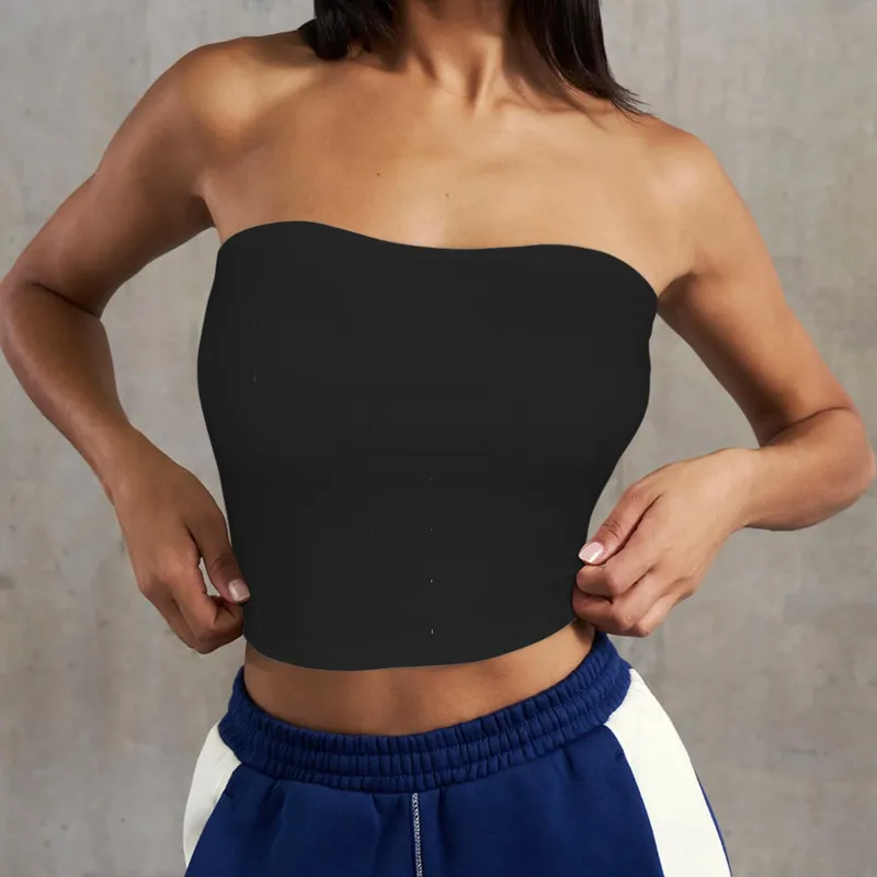 Basic Backless Tube Crop Top — Midnight Dreaming