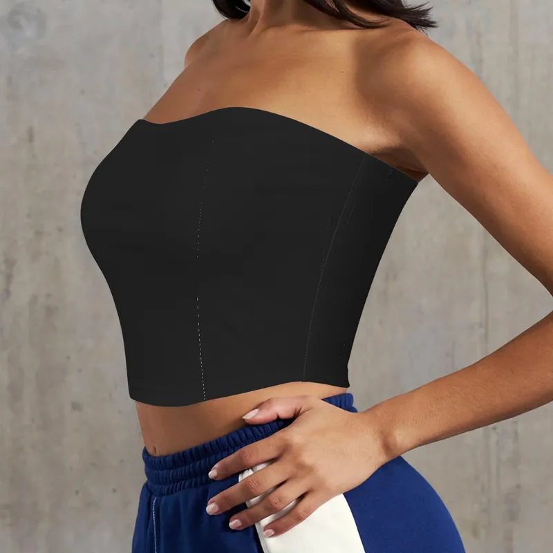Basic Backless Tube Crop Top — Midnight Dreaming