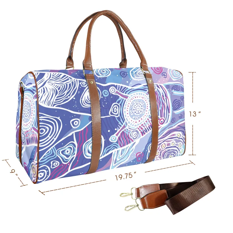 Large Capacity Travel Bag-Large (Brown Long Patch) — Midnight Dreaming