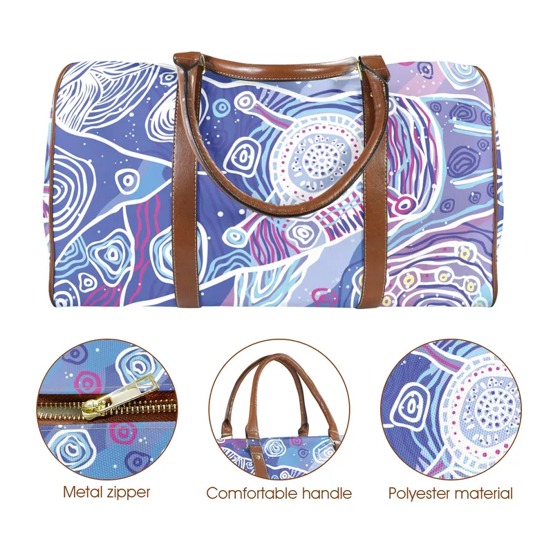 Large Capacity Travel Bag-Large (Brown Long Patch) — Midnight Dreaming