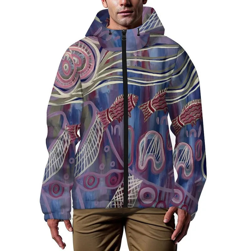 Men's Hooded Windbreaker Jacket — Midnight Dreaming