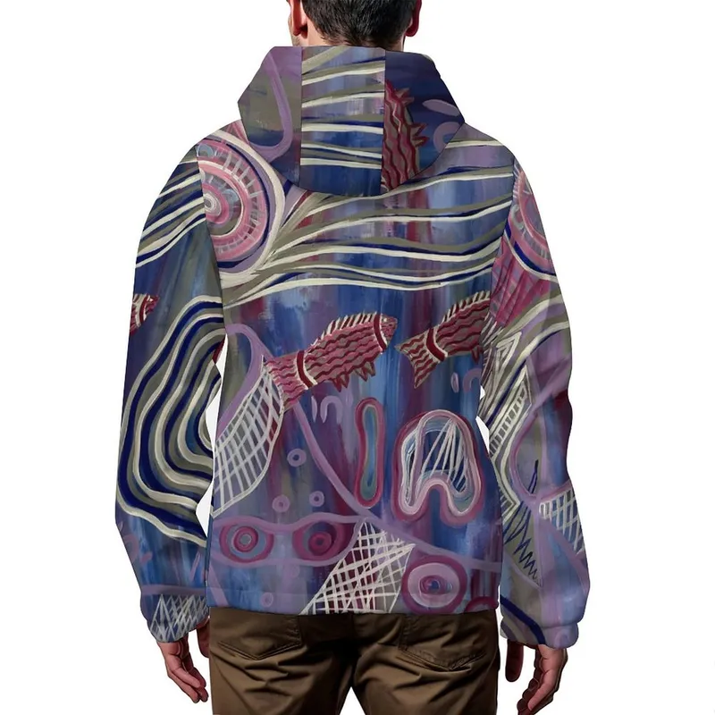 Men's Hooded Windbreaker Jacket — Midnight Dreaming
