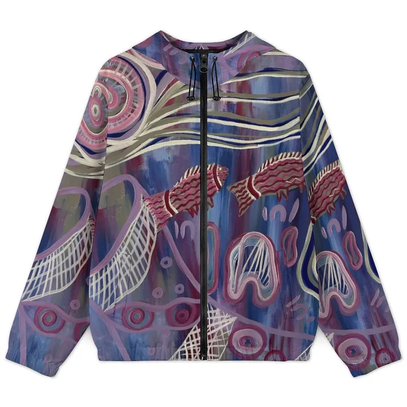Men's Hooded Windbreaker Jacket — Midnight Dreaming