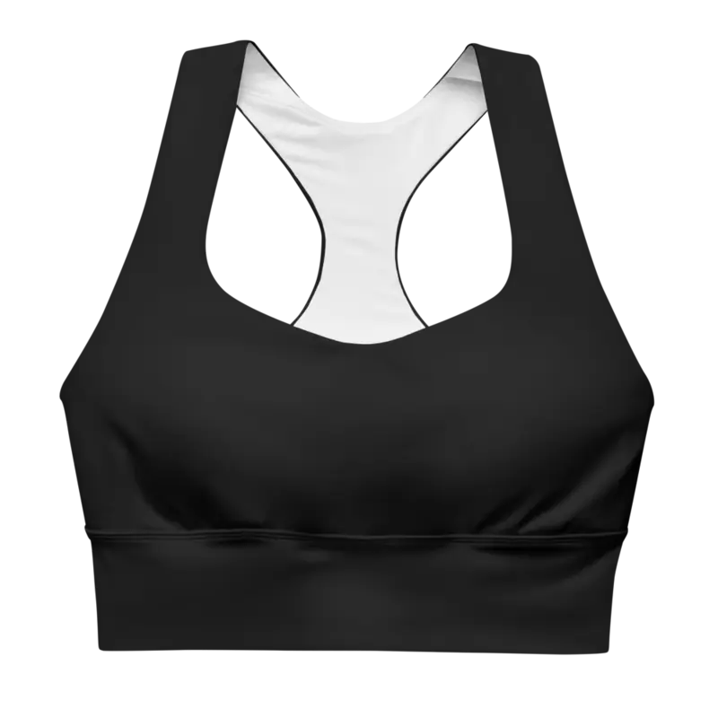Recycled Longline Sports Bra / White / XS — White