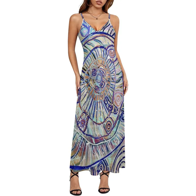 Sleeveless Strappy Maxi Dress — Midnight Dreaming