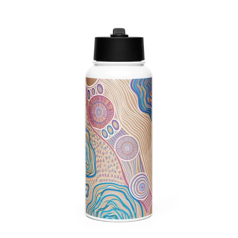 Stainless steel water bottle with a straw lid — Midnight Dreaming