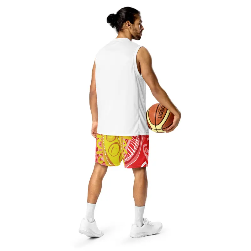 Unisex mesh shorts / 2XS — White