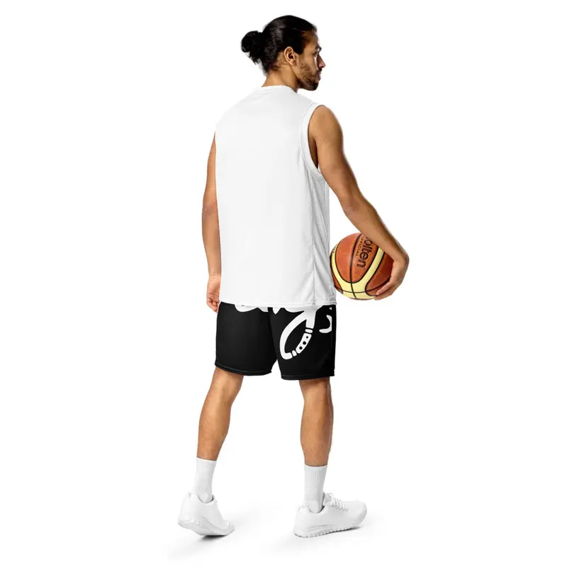 Unisex mesh shorts / 2XS — White