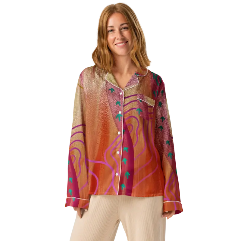 Warburr Womba long sleeve pajama top / White / XS — White