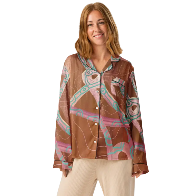 Womba Billa long sleeve pajama top / Black / XS — Black