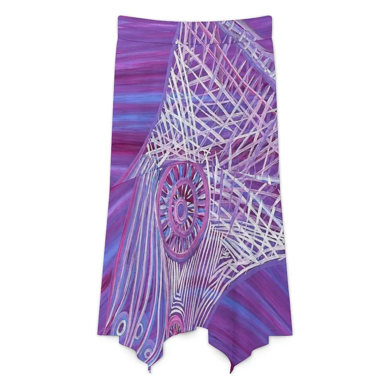 Women's Asymmetrical Flared Long Skirt — Midnight Dreaming