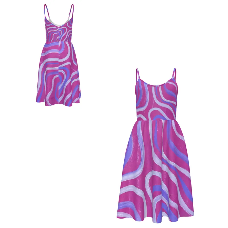 Women's Cami Dress with Side Pockets — Midnight Dreaming