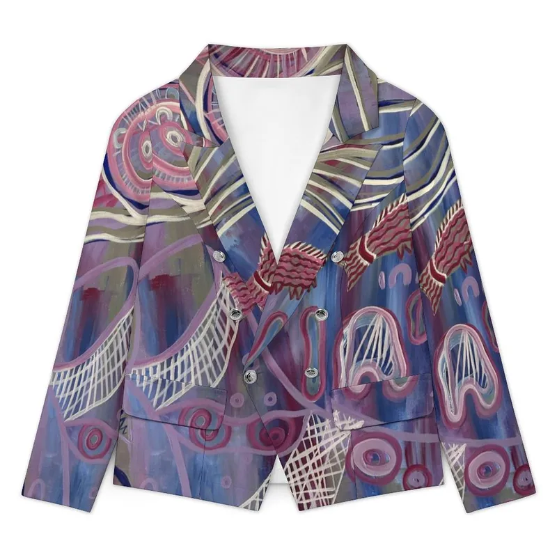 Women’s Double Breasted Blazer — Midnight Dreaming