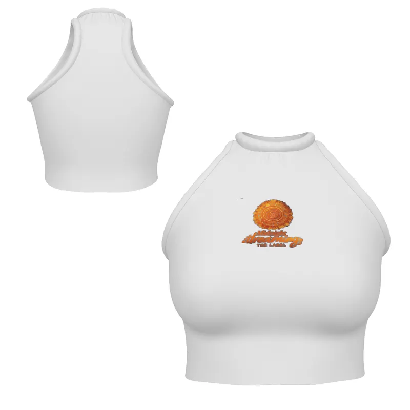 Women's High Neck Crop Tank Top — Midnight Dreaming