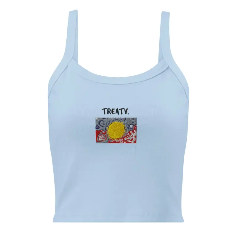 Women’s micro-rib tank top / Solid Baby Blue Blend / XS — Solid Baby Blue Blend