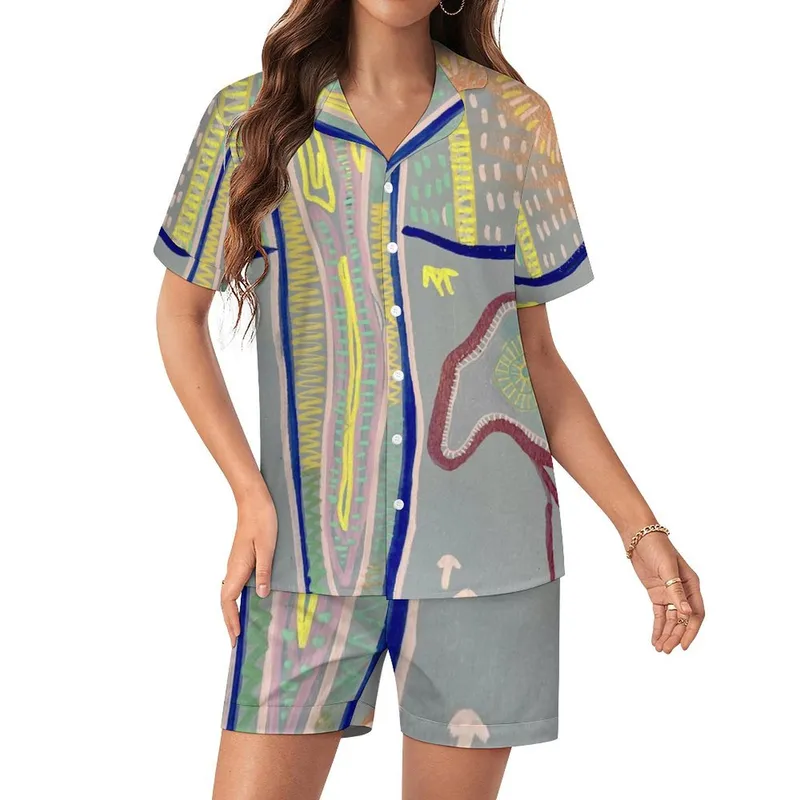 Women's Silk Satin Pajama Set — Midnight Dreaming