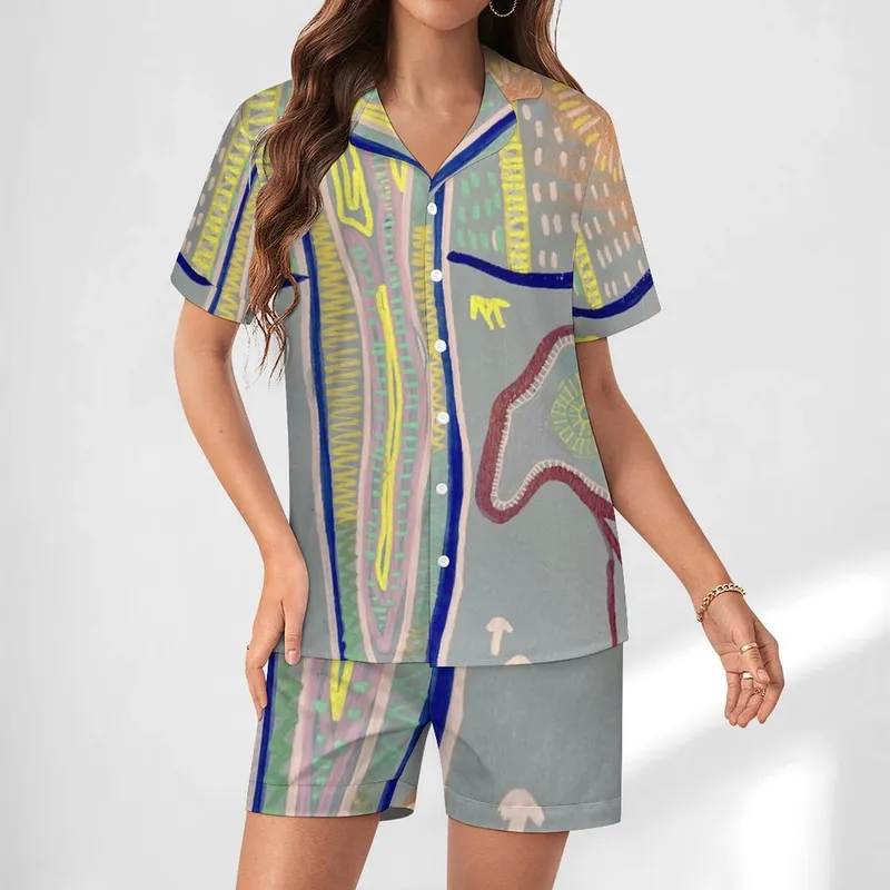 Women's Silk Satin Pajama Set — Midnight Dreaming
